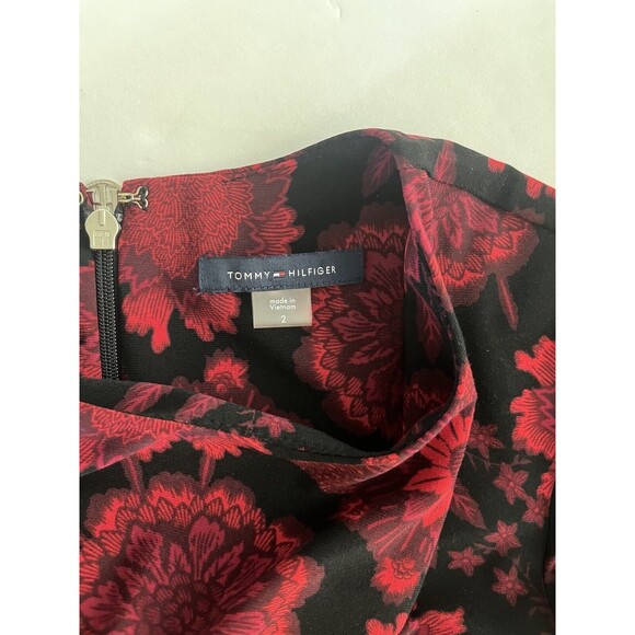 Tommy Hilfiger Women’s Shift Dress Size 2 Floral Long Sleeve Zipper Back - Picture 11 of 12
